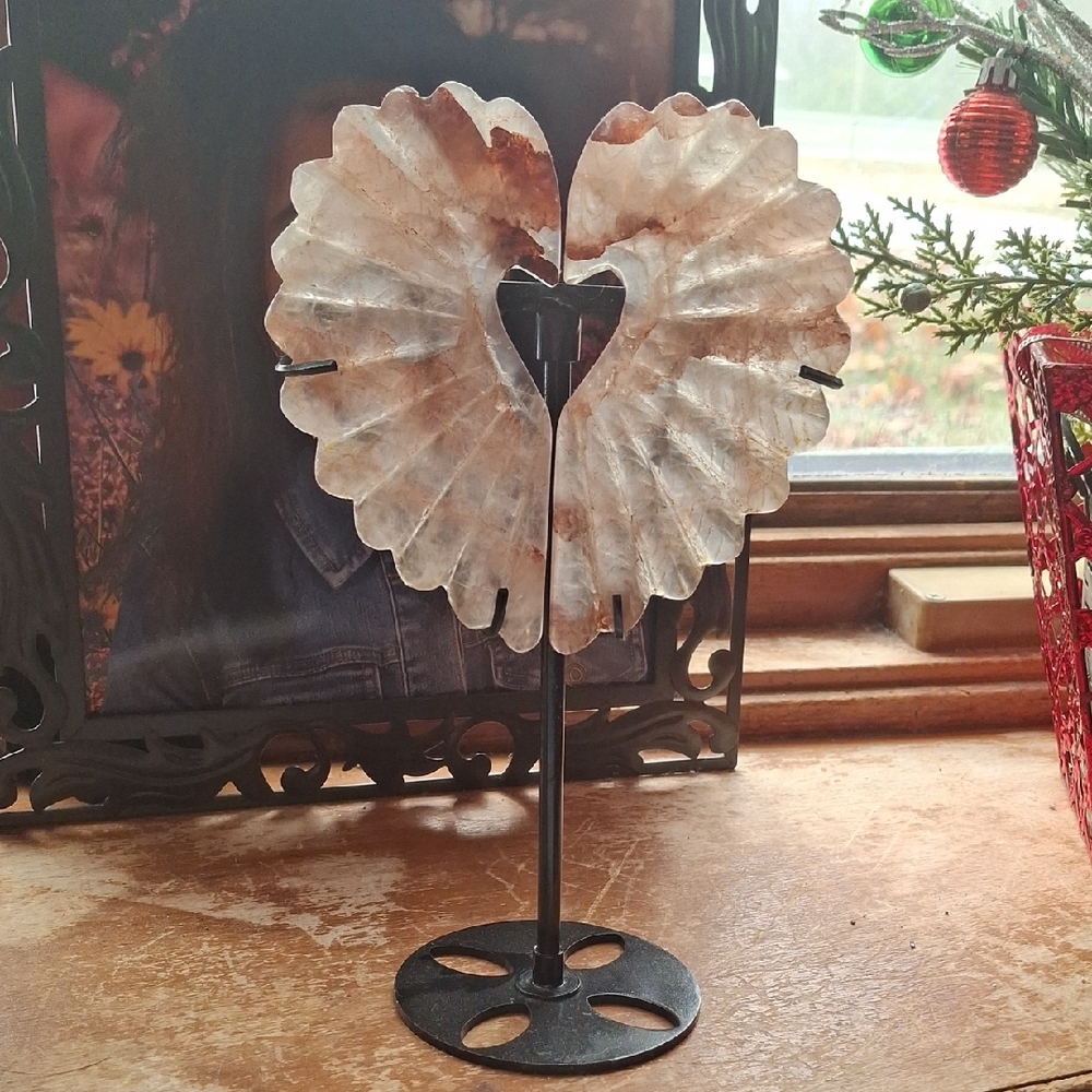 Heart-Shaped Stone Sculpture on Stand